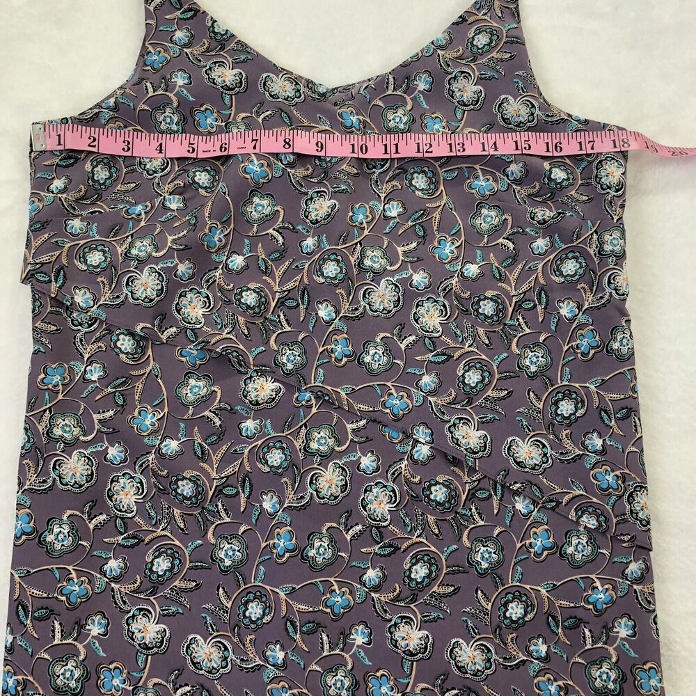 Cabi 3453 Spring Floral Scrollwork S Cami Blouse Top Purple Adjustable Straps - Picture 7 of 7